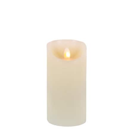 L & L Gerson Bisque no scent Scent Flameless Pillar Candle 44610